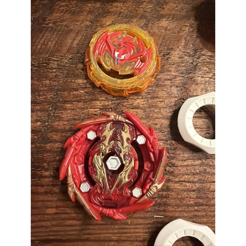 Beyblade Burst Lot Multicolor Tops with Launcher Set Used TAKARA TOMY